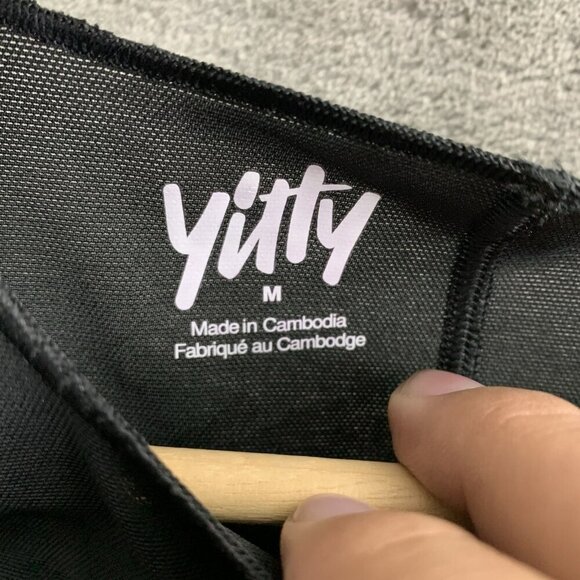 Yitty Bodysuit Womens Medium Mesh Me Smoothing Sleeved Thong Suit Black Top - Picture 7 of 12